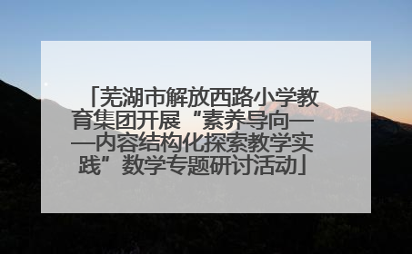 芜湖市解放西路小学教育集团开展“素养导向——内容结构化探索教学实践”数学专题研讨活动
