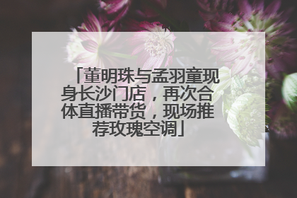 董明珠与孟羽童现身长沙门店，再次合体直播带货，现场推荐玫瑰空调