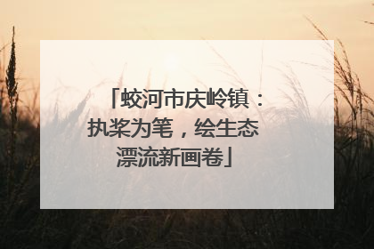 蛟河市庆岭镇：执桨为笔，绘生态漂流新画卷