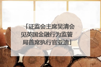 证监会主席吴清会见英国金融行为监管局首席执行官亚迪