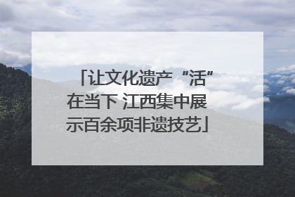 让文化遗产“活”在当下 江西集中展示百余项非遗技艺