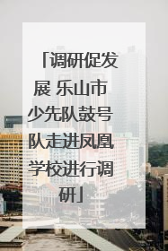 调研促发展 乐山市少先队鼓号队走进凤凰学校进行调研