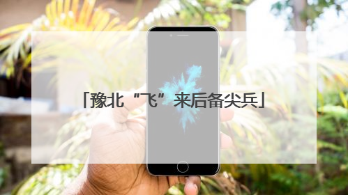 豫北“飞”来后备尖兵