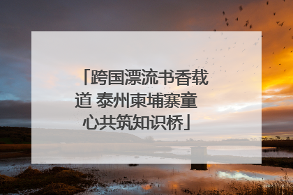 跨国漂流书香载道 泰州柬埔寨童心共筑知识桥