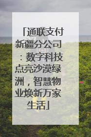 通联支付新疆分公司：数字科技点亮沙漠绿洲，智慧物业焕新万家生活