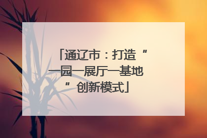通辽市：打造“一园一展厅一基地”创新模式