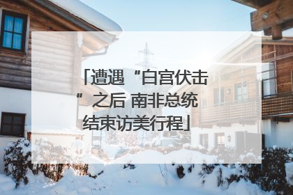 遭遇“白宫伏击”之后 南非总统结束访美行程