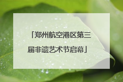 郑州航空港区第三届非遗艺术节启幕