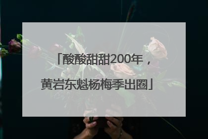 酸酸甜甜200年，黄岩东魁杨梅季出圈