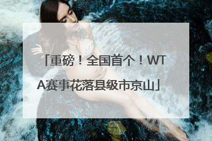 重磅！全国首个！WTA赛事花落县级市京山