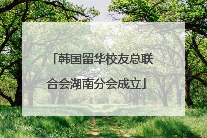 韩国留华校友总联合会湖南分会成立