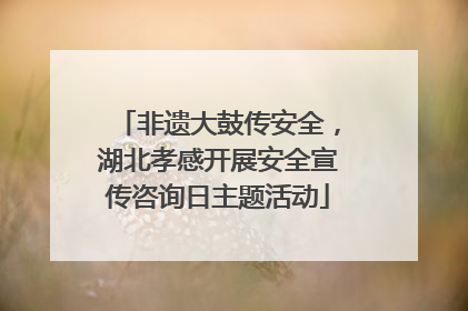 非遗大鼓传安全，湖北孝感开展安全宣传咨询日主题活动