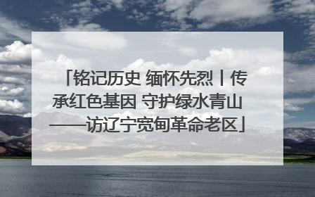 铭记历史 缅怀先烈丨传承红色基因 守护绿水青山——访辽宁宽甸革命老区