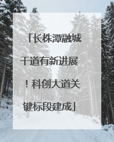 长株潭融城干道有新进展！科创大道关键标段建成