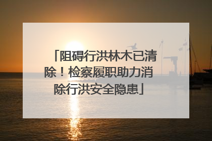 阻碍行洪林木已清除！检察履职助力消除行洪安全隐患