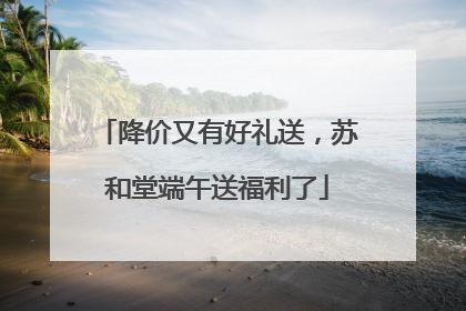 降价又有好礼送，苏和堂端午送福利了