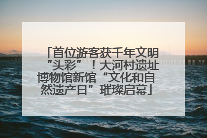 首位游客获千年文明“头彩”！大河村遗址博物馆新馆“文化和自然遗产日”璀璨启幕