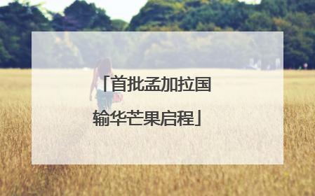 首批孟加拉国输华芒果启程