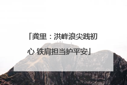 龚里：洪峰浪尖践初心 铁肩担当护平安