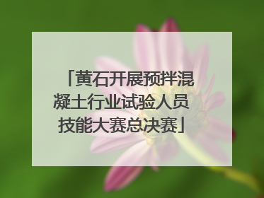 黄石开展预拌混凝土行业试验人员技能大赛总决赛
