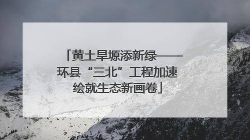 黄土旱塬添新绿——环县“三北”工程加速绘就生态新画卷