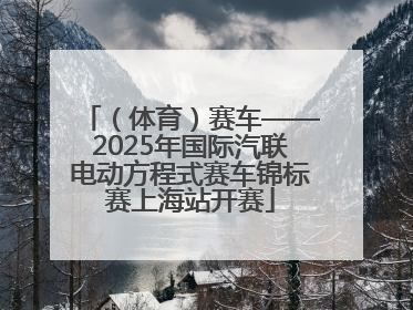 （体育）赛车——2025年国际汽联电动方程式赛车锦标赛上海站开赛