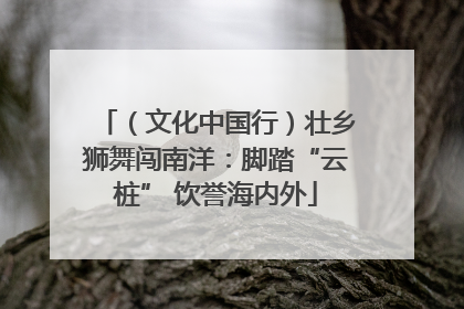 （文化中国行）壮乡狮舞闯南洋：脚踏“云桩” 饮誉海内外