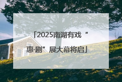 2025南湖有戏“惠·剧”展大幕将启