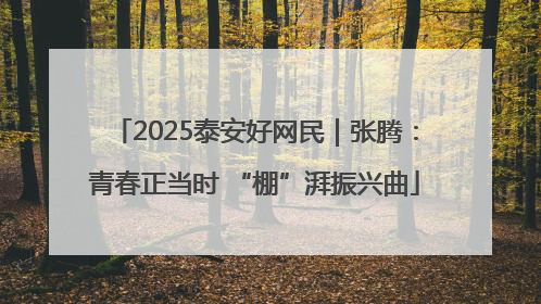 2025泰安好网民｜张腾：青春正当时 “棚”湃振兴曲