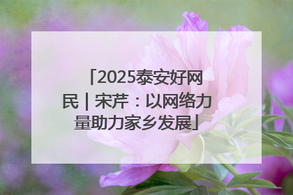 2025泰安好网民｜宋芹：以网络力量助力家乡发展