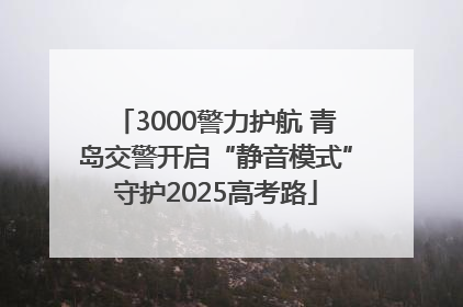 3000警力护航 青岛交警开启“静音模式”守护2025高考路