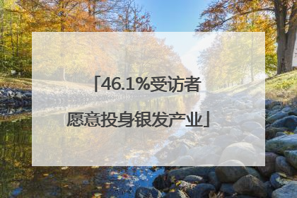 46.1%受访者愿意投身银发产业