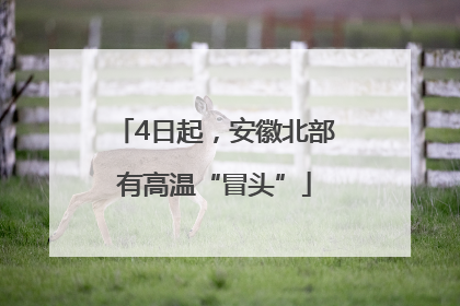 4日起，安徽北部有高温“冒头”