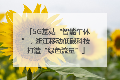 5G基站“智能午休”，浙江移动低碳科技打造“绿色流量”